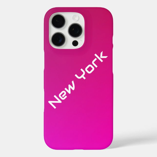 Pink-Violet Gradient Featuring New York Typography Case-Mate iPhone Case (Back)