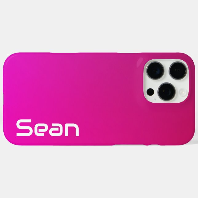 Pink-Violet Gradient – Personalised with Your Name Case-Mate iPhone Case (Back (Horizontal))