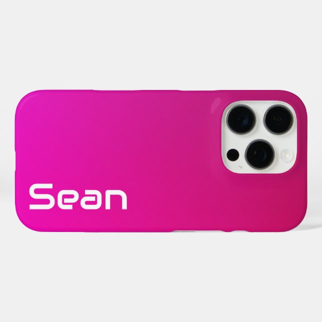 Pink-Violet Gradient – Personalised with Your Name Case-Mate iPhone Case (Back (Horizontal))