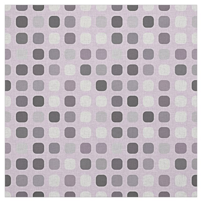 Pink Violet Purple Retro Chic Round Square Pattern Fabric (Swatch)