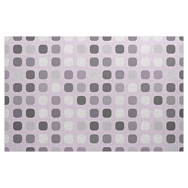 Pink Violet Purple Retro Chic Round Square Pattern Fabric (Fat Quarter)