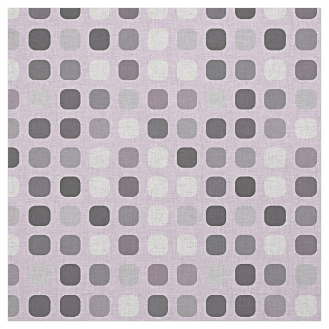 Pink Violet Purple Square Art Pattern Fabric (Swatch)