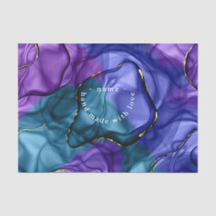 Pink violet rainbow watercolor tissue paper
