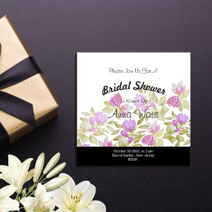 Pink Violet Watercolor Flowers Hand-painted