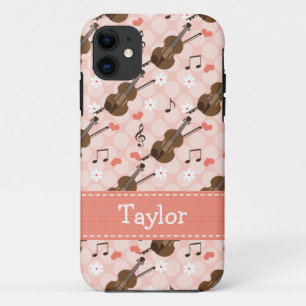 Pink Violin iPhone 11 Case