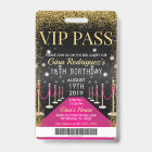 Pink VIP Pass Hollywood Red Carpet Birthday