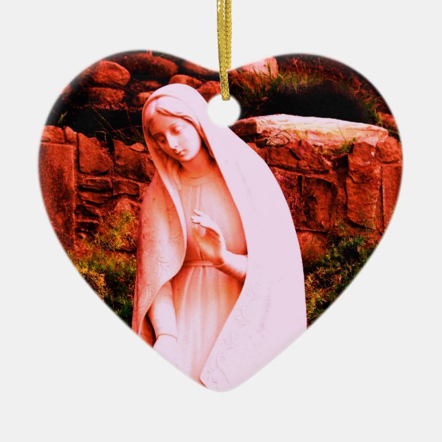 Pink Virgin Mary Statue Ornament (Front)