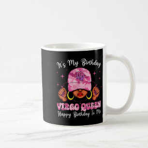Pink Virgo Queen Black Woman With Cap Camo Its My Coffee Mug