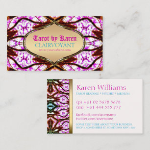 Pink Visionary Goddess Tarot Business Cards