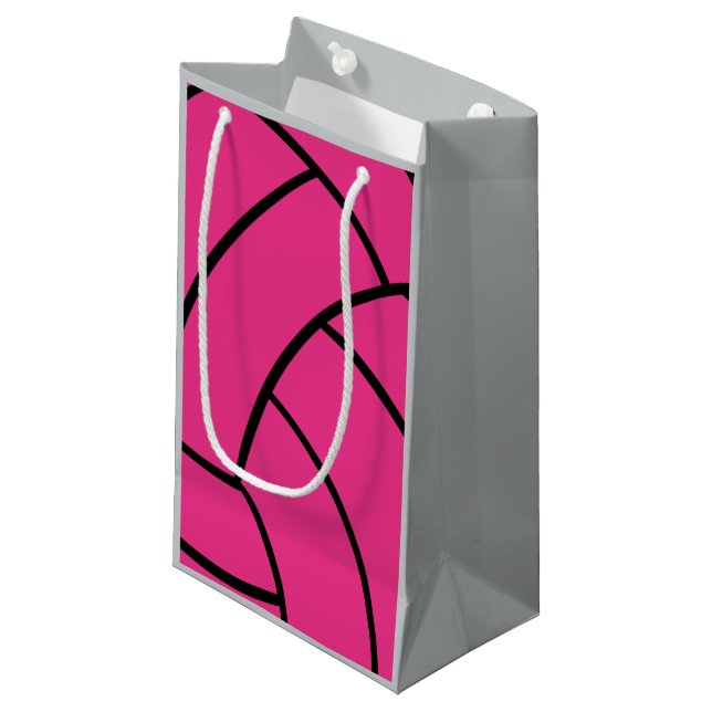 Pink Volleyball Gift Bag (Front Angled)