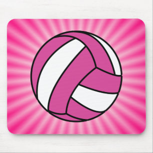 Pink Volleyball Mouse Pad