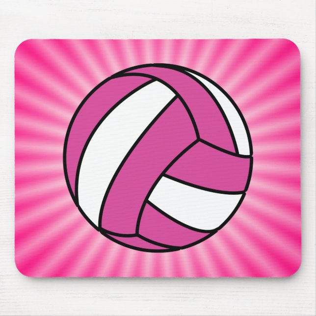Pink Volleyball Mouse Pad (Front)
