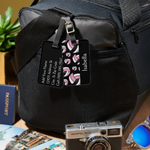 Pink Volleyball Sport Pattern Luggage Tag