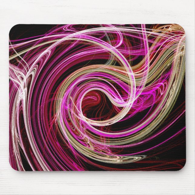 Pink Vortex Mouse Pad (Front)