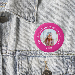 Pink Vote Homecoming Queen Pink HOCO Photo 3 Cm Round Badge