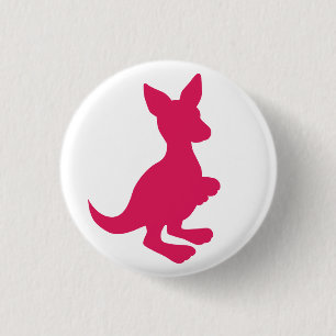 Pink Wallaby Button