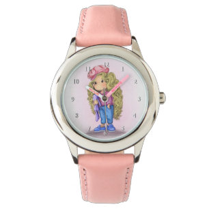 Pink Watch with Cute Blonde Girl