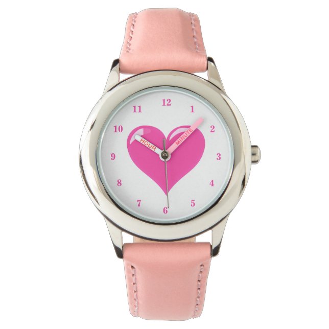 Pink Watch with Hearts (Front)