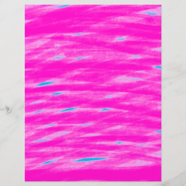 Pink Water Colour Paint Strokes Scrapbooking Paper (Front)