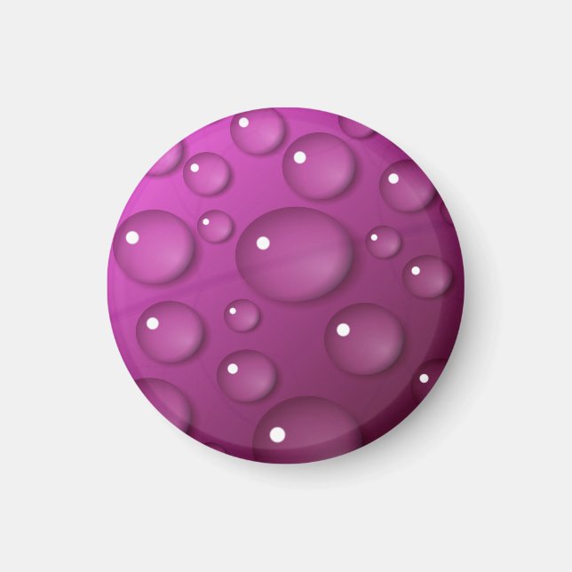 Pink Water Drop Background Magnet (Front)