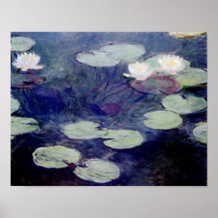 Pink Water-Lilies: 1897-99 by Monet Poster