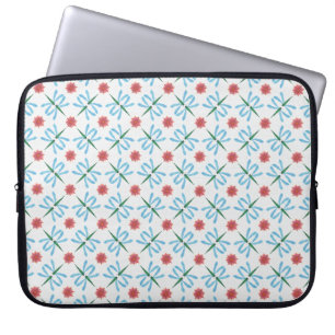 Pink Water Lilies and Dragonflies Laptop Sleeve