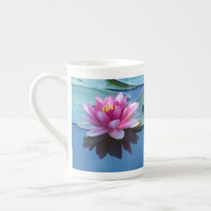 Pink Water Lilies Bone China Mug