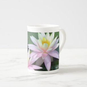 Pink Water Lilies Bone China Mug