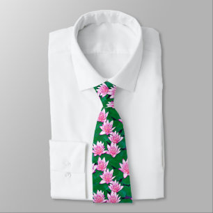 Pink Water Lilies on a  Pool Tie