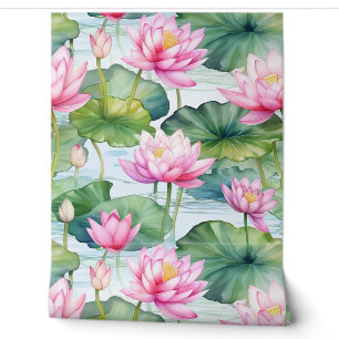 Pink Water Lilies Wallpaper