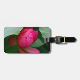 Pink Water Lily amongst Lily pads Luggage Tag