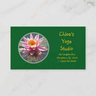 PINK WATER LILY  BUSINESS CARD