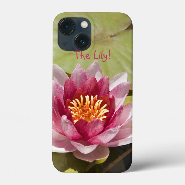Pink Water Lily Flower Close-Up Photograph Case-Mate iPhone Case (Back)
