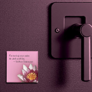 Pink Water Lily Magnet