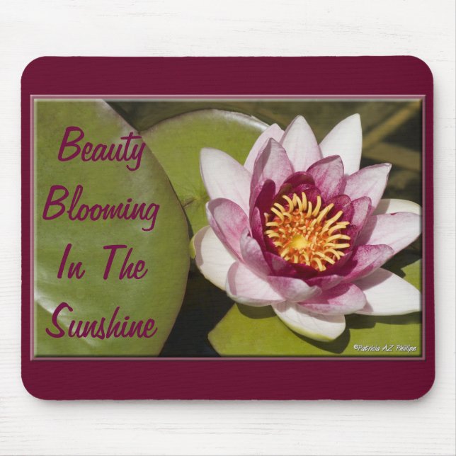 Pink Water Lily Mouse Pad (Front)