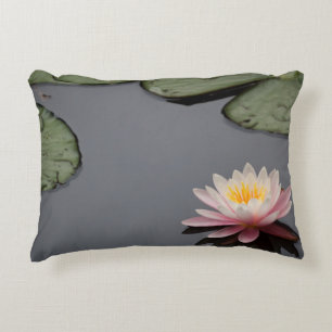 Pink Water Lily Photograph Decorative Cushion