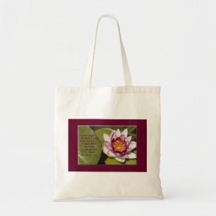 Pink Water Lily Tote Bag