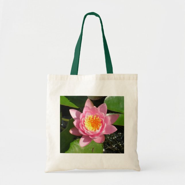 Pink Water Lily Tote Bag (Front)