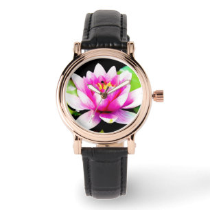 Pink water lily watch