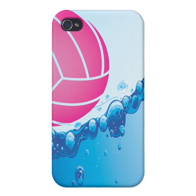 Pink Water Polo Ball iPhone 4 Case (Back)