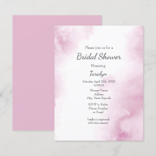 Pink Watercolor Abstract Frame Invitation
