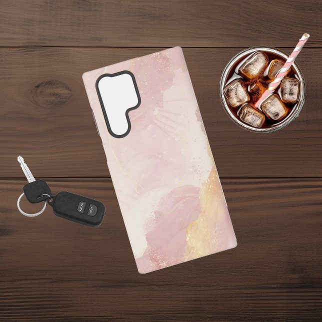 Pink Watercolor Abstract Samsung Galaxy S22 Ultra Case (Creator Uploaded)