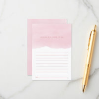 Pink watercolor Advice for Mum Baby Shower