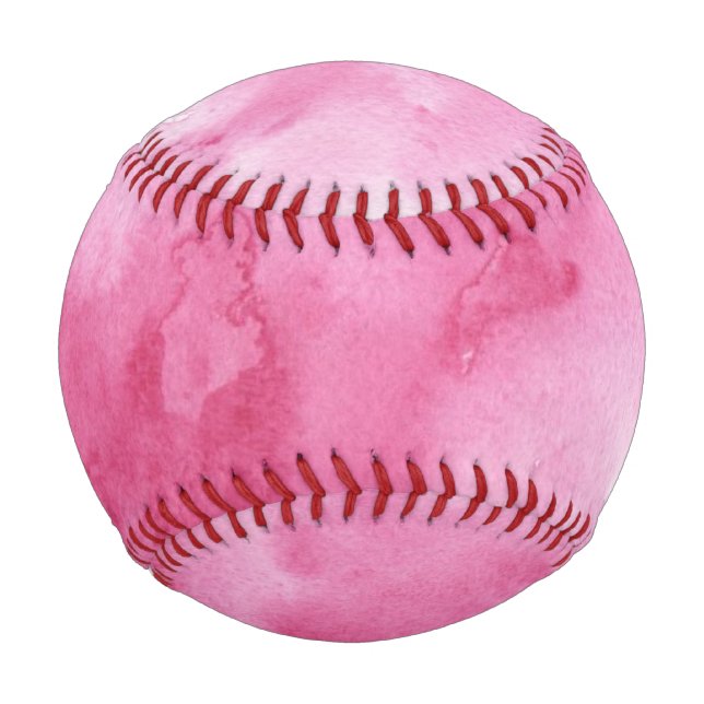 pink watercolor background for your baseball (Front)