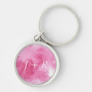 pink watercolor background for your key ring