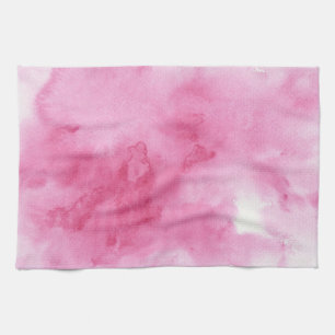pink watercolor background for your tea towel