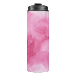 pink watercolor background for your thermal tumbler
