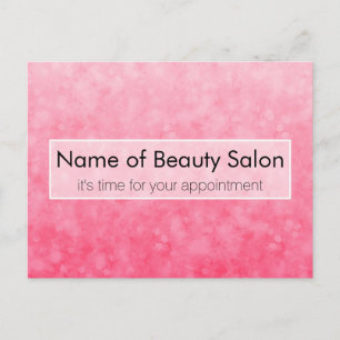 Pink Watercolor Beauty Reminder Postcard