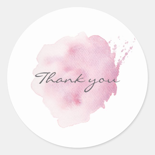 Pink watercolor brushstroke sticker (Front)