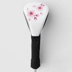Pink Watercolor Cherry Blossom Pattern Golf Head Cover